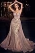 LaDivine CD863 Long Overskirt Geometric Dress