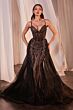 LaDivine CD863 Long Overskirt Geometric Dress