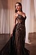 LaDivine CD863 Long Overskirt Geometric Dress
