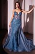 LaDivine CD863 Long Overskirt Geometric Dress