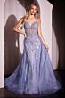 LaDivine CD863 Long Overskirt Geometric Dress