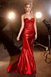 LaDivine CD868 Sheer Corset High Slit Dress