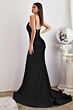 LaDivine CD888 Beaded Neckline Ruched Dress