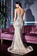 LaDivine CD935 Plunging Neckline Embellished Dress