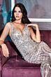 LaDivine CD935 Plunging Neckline Embellished Dress