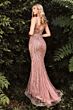 LaDivine CD935 Plunging Neckline Embellished Dress
