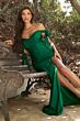 LaDivine CD943 Bow Straps Off The Shoulder Dress
