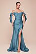 LaDivine CD943 Bow Straps Off The Shoulder Dress