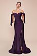 LaDivine CD943 Bow Straps Off The Shoulder Dress