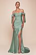 LaDivine CD943 Bow Straps Off The Shoulder Dress