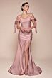 LaDivine CD943 Bow Straps Off The Shoulder Dress