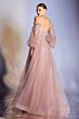 LaDivine CD948 Detached Sleeves Sheer Corset Dress