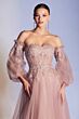 LaDivine CD948 Detached Sleeves Sheer Corset Dress
