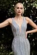 LaDivine CD960 Plunging Neckline Embellished Dress