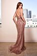 LaDivine CD969 Geometric Beadwork Two Strap Dress