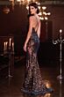 LaDivine CD972 Crisscross Back Sequin Dress