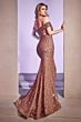 LaDivine CD975 Off The Shoulder Sequin Dress