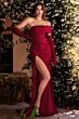 LaDivine CD979 Two-Way Neckline High Slit Dress