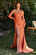 LaDivine CD979 Two-Way Neckline High Slit Dress