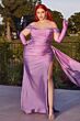 LaDivine CD988C Cutaway Slit Off The Shoulder Dress