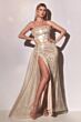 LaDivine CD991 Side Slit Embellished Dress