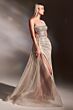 LaDivine CD991 Side Slit Embellished Dress