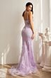 LaDivine CD992 Sheer Bodice Embroidered Dress