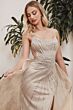 LaDivine CD993 Illusion Back Embellished Dress