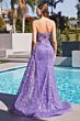 LaDivine CD998 Butterfly Glitter Strapless Dress