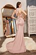 LaDivine CDS408 Halter Neck Cutout Back Dress