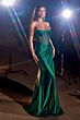 LaDivine CDS423 Beaded Corset Strapless Dress