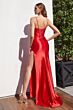 LaDivine CDS426 Beaded Corset Side Slit Dress