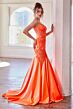 LaDivine CDS470 Illusion Bodice Trumpet Dress
