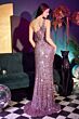 LaDivine CH118 One Shoulder Sequin Dress