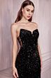 LaDivine CH151 Strapless Sweetheart Sequin Dress