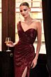 LaDivine CH182 One Shoulder Sequin Dress