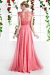 LaDivine CJ218 Cap Sleeve Applique Bodice Dress