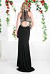 LaDivine CK43 High Neck Cutout Back Dress