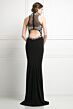 LaDivine CK43 High Neck Cutout Back Dress