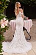 LaDivine CK703W Ruffle Hem Corset Top Wedding Gown