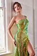 LaDivine CK937 Sequin Asymmetric Neck Dress