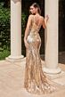 LaDivine CK937 Sequin Asymmetric Neck Dress