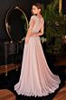 LaDivine CL05 Cap Sleeve Bateau Neck Dress