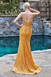LaDivine CM317 Corset Bodice Sequin Dress