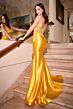 LaDivine CM343 Sweetheart Neck Side Slit Dress