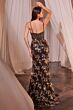 LaDivine CM358 Sharkbite Slit Embellished Dress