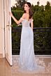 LaDivine CZ0026 Illusion Bodice Beaded Dress
