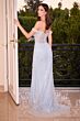 LaDivine CZ0026 Illusion Bodice Beaded Dress