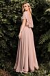 LaDivine HT101 Cape Sleeve Bateau Neck Dress