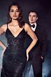 LaDivine J810 Sheer Corset Spaghetti Straps Dress